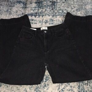High rise wide leg Black Jeans 2 R